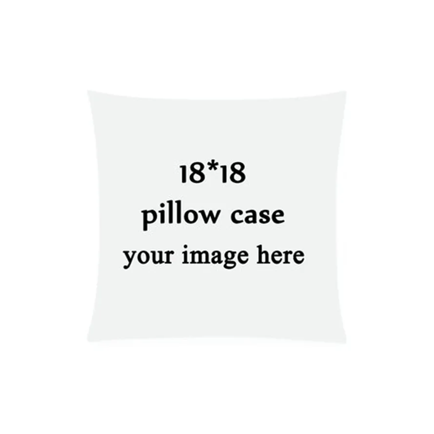 Image Or Text Print Photo DIY Personalized Custom Zippered Pillowcase Pillow Case Cover Pillowslip 18X18 inch(Two Sides Printing