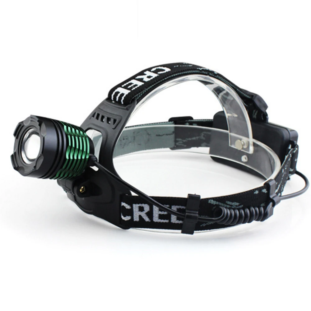 Rechargeable CREE XML T6 2000 Lumens Zoom Head Lamp LED Headlamp + 18650 Battery 4200mAh LED Headlight Flashlight Lantern