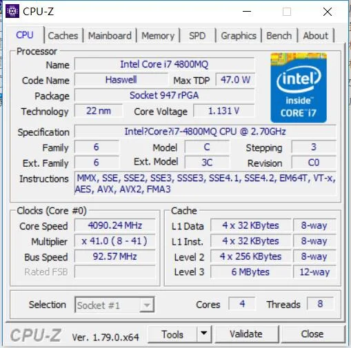 Original Intel Core I7 4800MQ SR15L CPU I7-4800MQ processor FCPGA946 2.7GHz-3.7GHz 4M Quad core supports HM86/HM87 free shipping