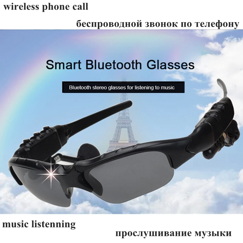 Wireless Bluetooth Sunglasses Headset Earbud Stereo Headphone With Microphone Outdoor Polarized Glass For Phone