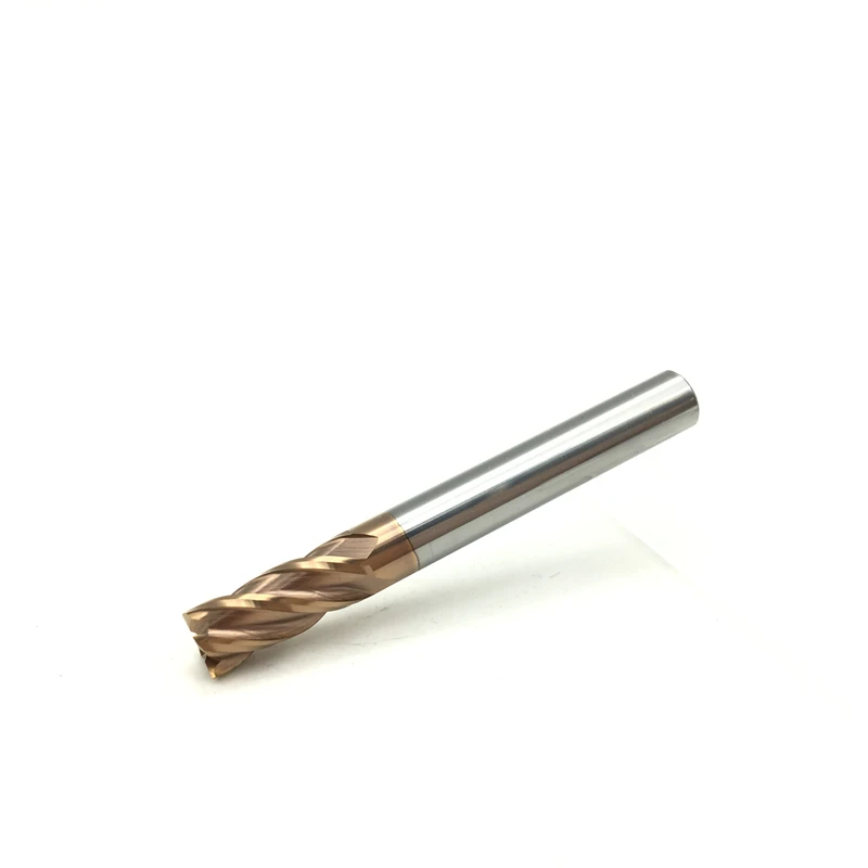 End Mill 4mm 6mm 8mm 10mm HRC60 4F Solid Carbide Spiral Straight Shank Flat Endmills CNC Milling Cutter Tool for Steel