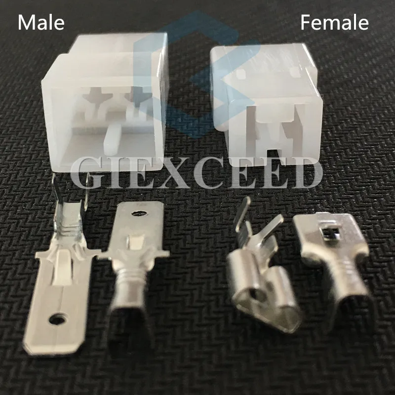 2 Sets 2 Pin AC Assembly 180924-5 180923-5 Automotive Plug Female Male Electrical Socket