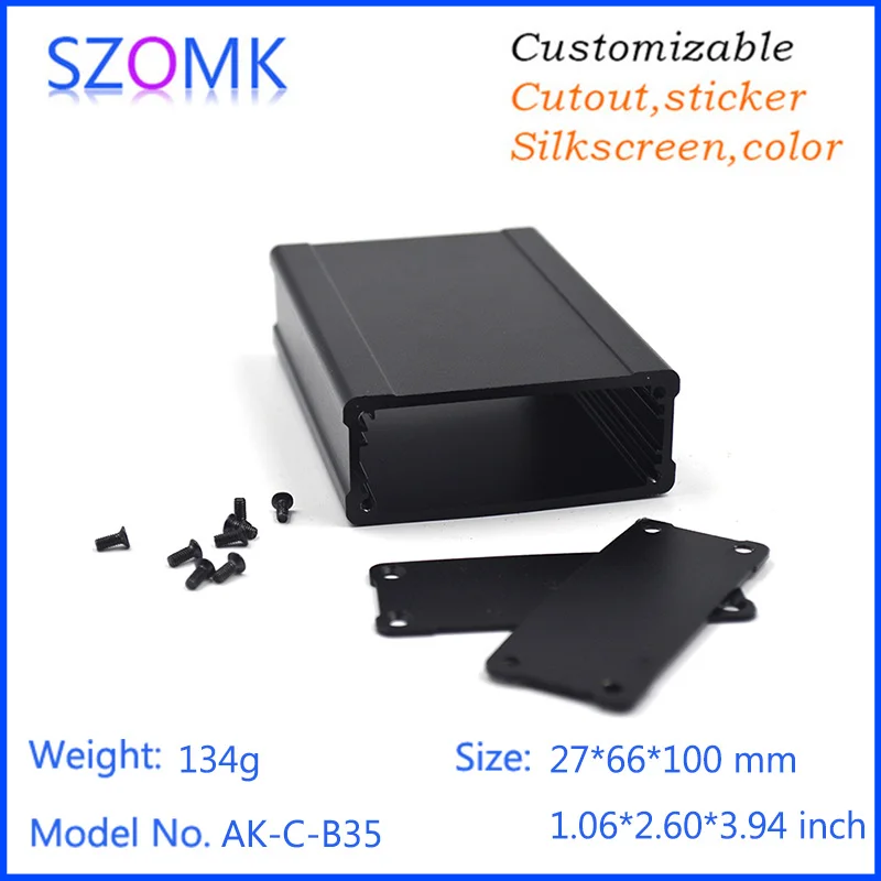 10Pieces 27*66*100mm electrical aluminum instrument enclosure switch box szomk hot selling aluminum shell housing project case