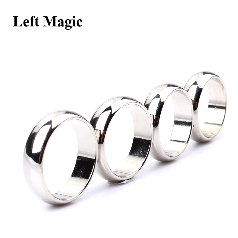 Silver Cambered PK Ring Magic Tricks Strong Magnetic Ring PK Ring ( 18/19/20/22mm Available ) Magic Props Close Up Stage Magic