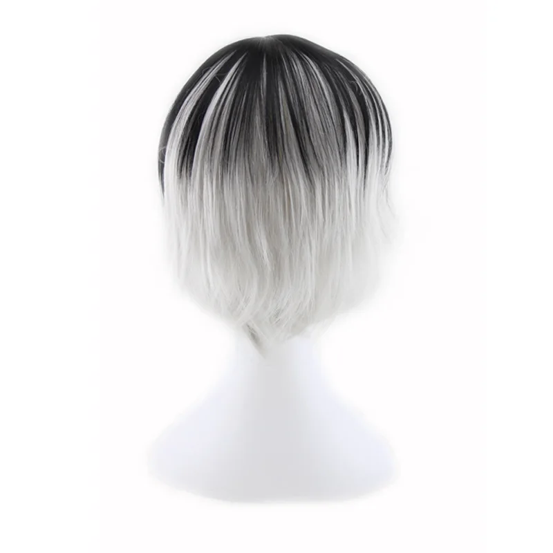 Tokyo Ghoul Haise Sasaki Cosplay Wigs 28cm Short Synthetic Hair Perucas Cosplay Wig+wig cap