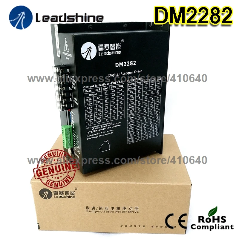 

Цифровой шагового привода Leadshine DM2282 Высокая производительность 2 фазы с 80-230 В переменного тока Вход Напряжение и MAX 8.2A Выход ток