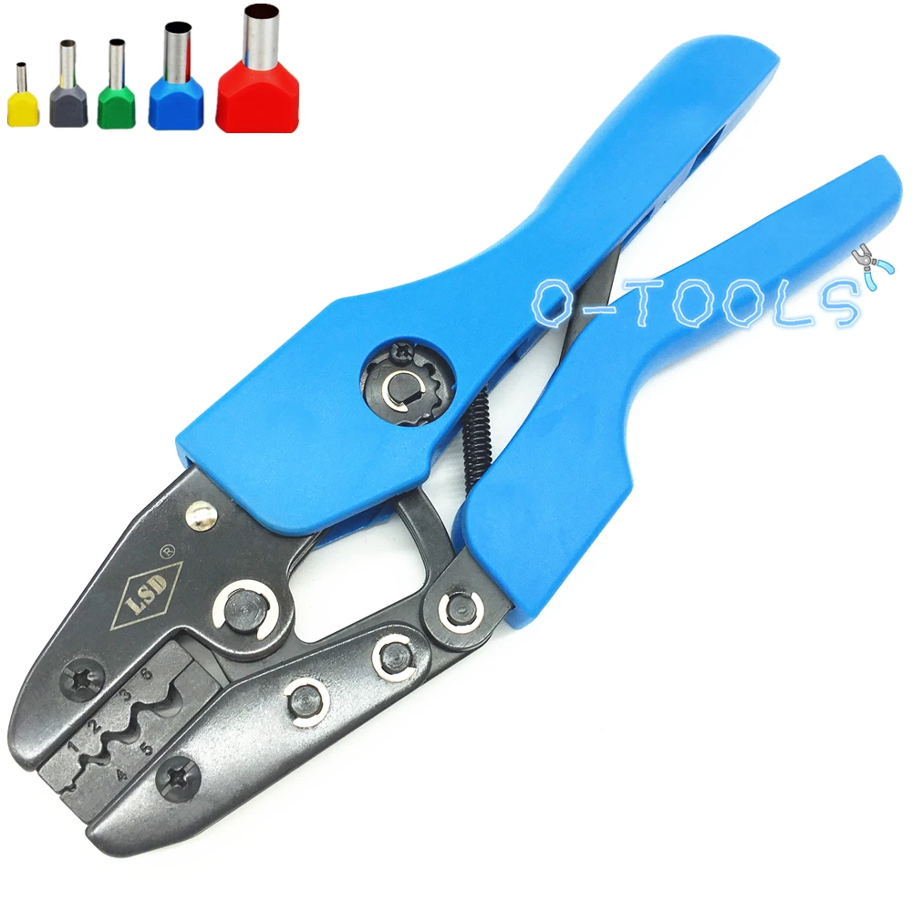 Cable crimping tool pliers for double cord terminal copper insulated ferrule crimp terminals connectors AN-04WF 17-10AWG