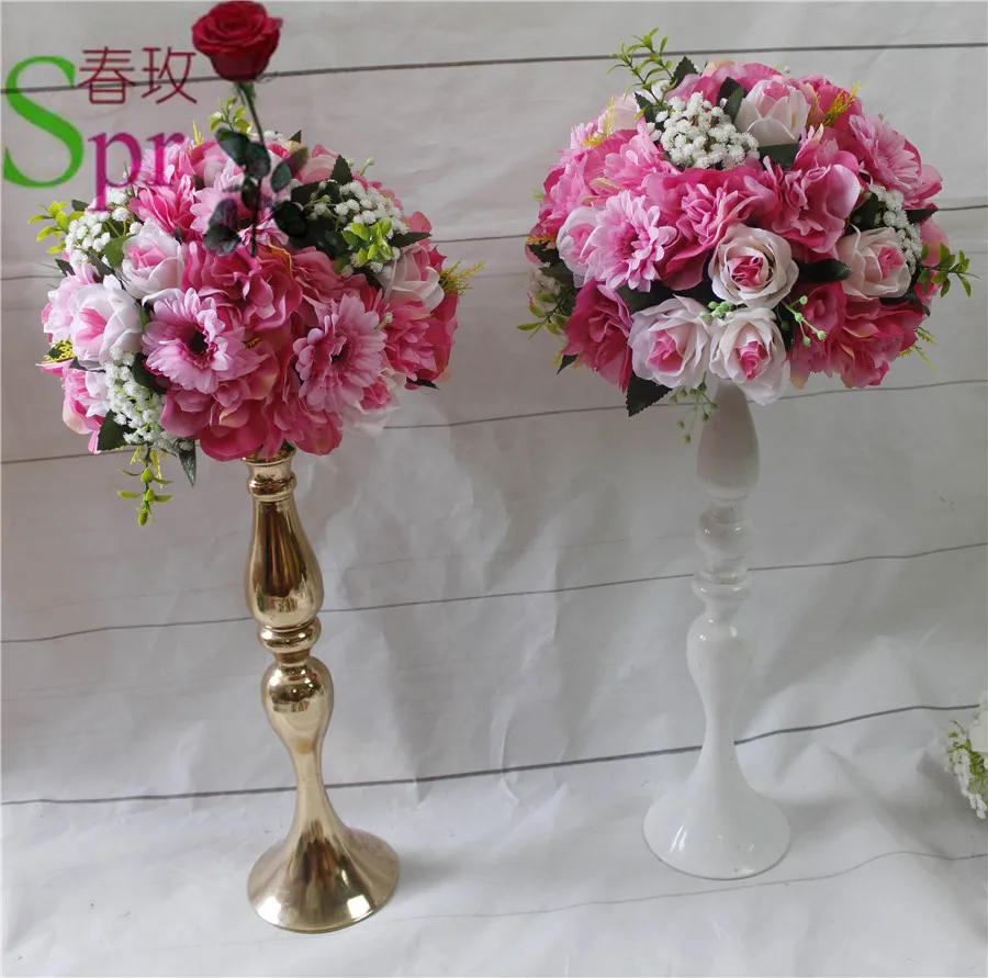 

SPR NEW!! 10pcs/lot wedding road lead artificial flowers wedding table flowers,table centerpiece flower balls decoratio