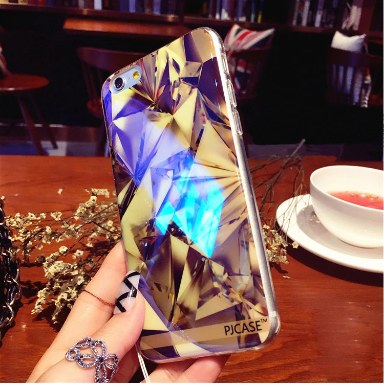 70 pcs Wholesale Fashion Painting Print Blue Ray Light Patterns Clear Case Shell For iPhone 7 7 Plus 6 6s 6plus 5s Soft TPU Back