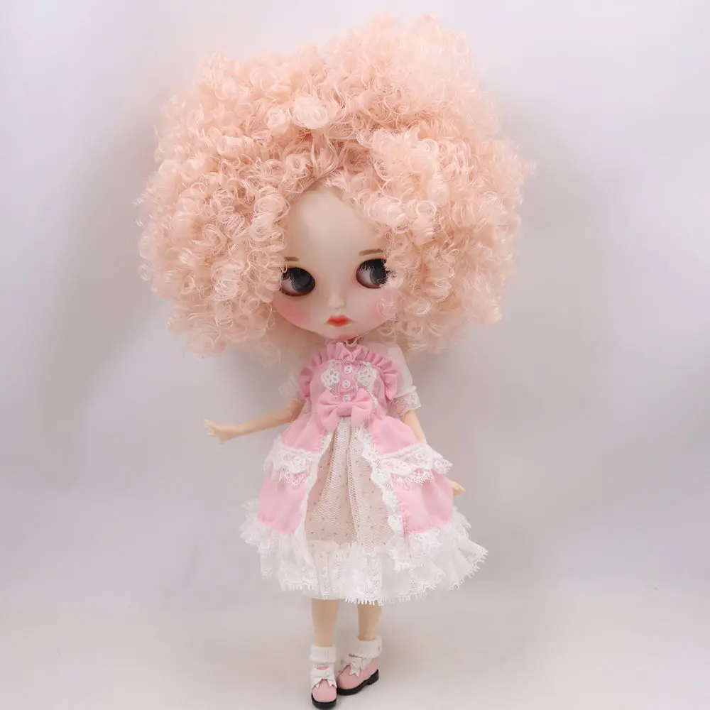 ICY DBS blythe Doll No.BL2352 capelli rosa pallido labbra intagliate viso personalizzato opaco corpo articolato 1/6 bjd ob24 anime girl