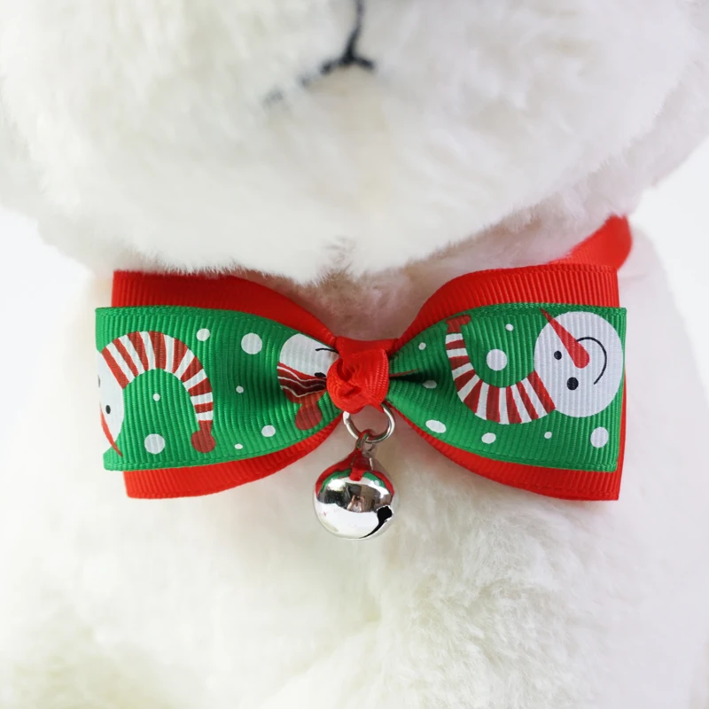 (50 pieces/lot) Wholesale Cute Christmas Pet Bow Tie 8 Colors Handmade Ribbon Cat Neck Tie Pet Supplies Accessories