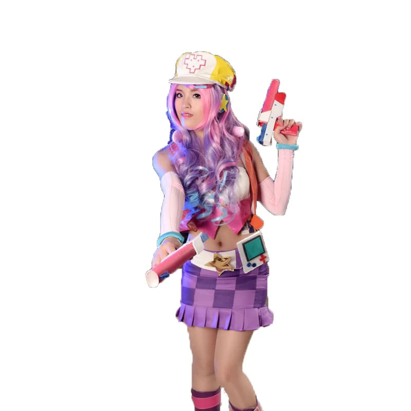 LOL Arcade Miss Fortune Cosplay Traje com chapéu