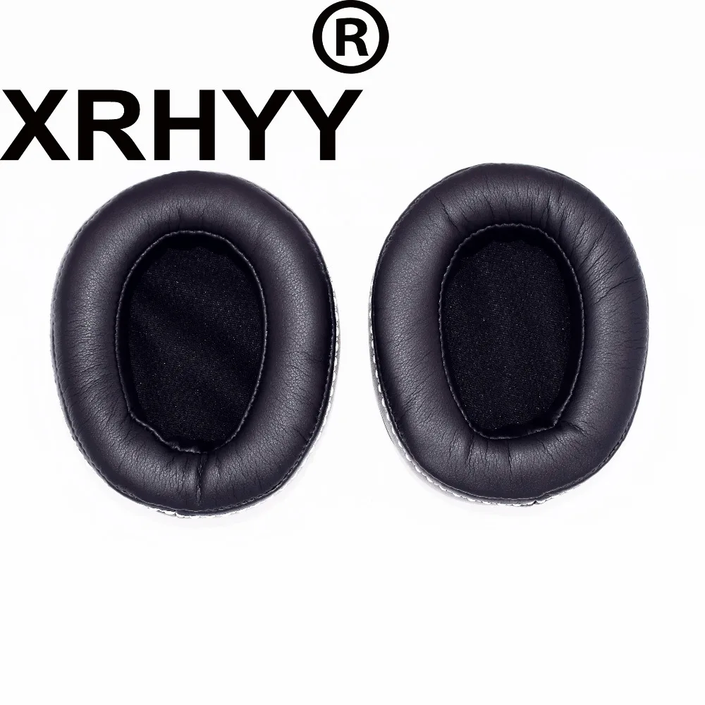 XRHYY Black Replacement Ear Pad Earpads Cushion Cover For Denon AH-D600 AH-D600EM Headphones With Free Rotate Cable Clip