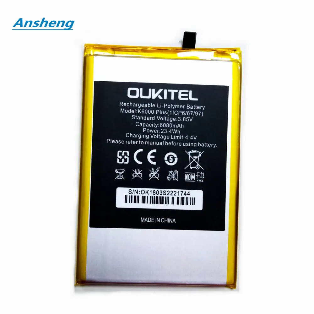 

Original 6080mAh Battery For OUKITEL K6000plus K6000 plus Smartphone