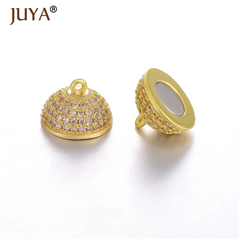 Jewellery Making Supplies 5 pieces Wholesale Luxury AAA Zircon Rhinestone Ball Magnetic Clasps Hooks For Necklace Bracelet