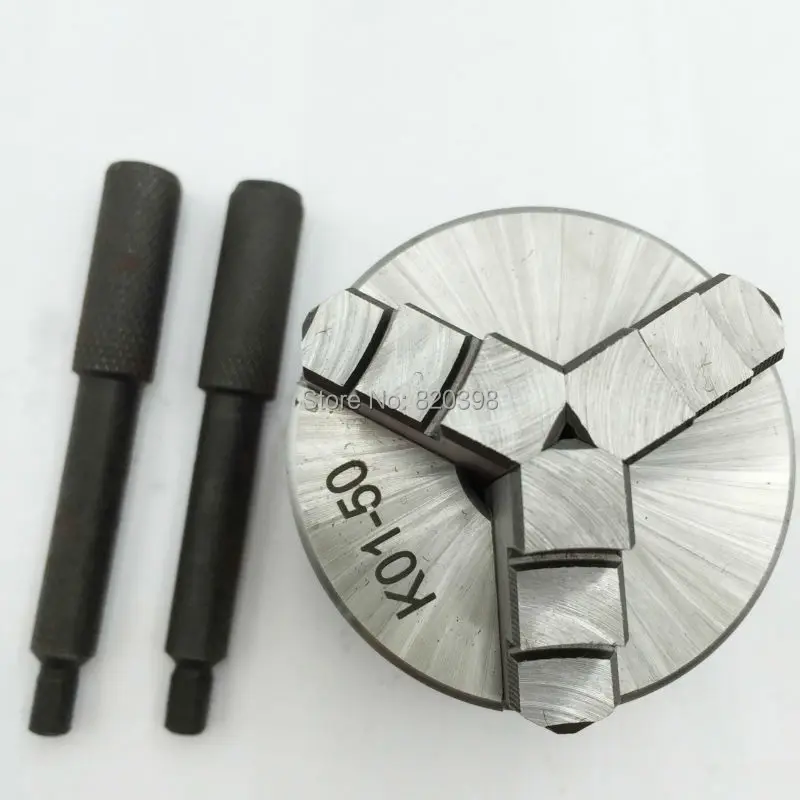 3 Jaw 50mm 수동 셀프 센터링 선반 척 2 "3 Jaws 미니 척 K01-50 CNC 목재 선반 용 경화 강철