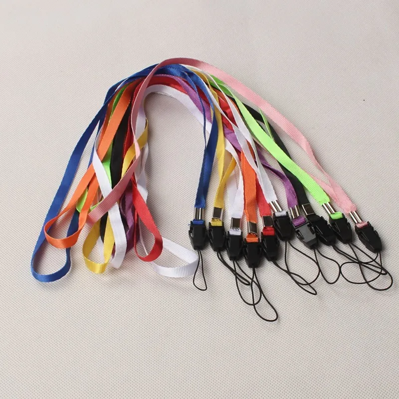 (10pcs/lot )colourful  nylon Tags Lanyard Neck Strap for ID Pass Card Phones Camera  Holder  Hang Rope Lariat Lanyard