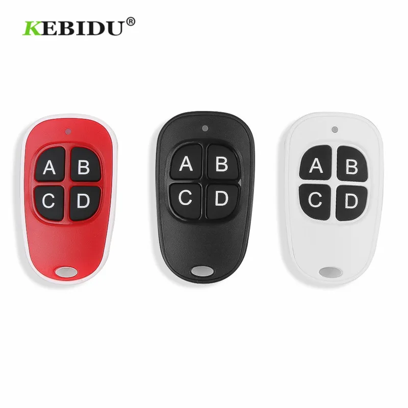 KEBIDU Universal 433MHz Remote Control Wireless 4 Keys Copy Remote Control Cloning Garage Door Remote Control Duplicator Key