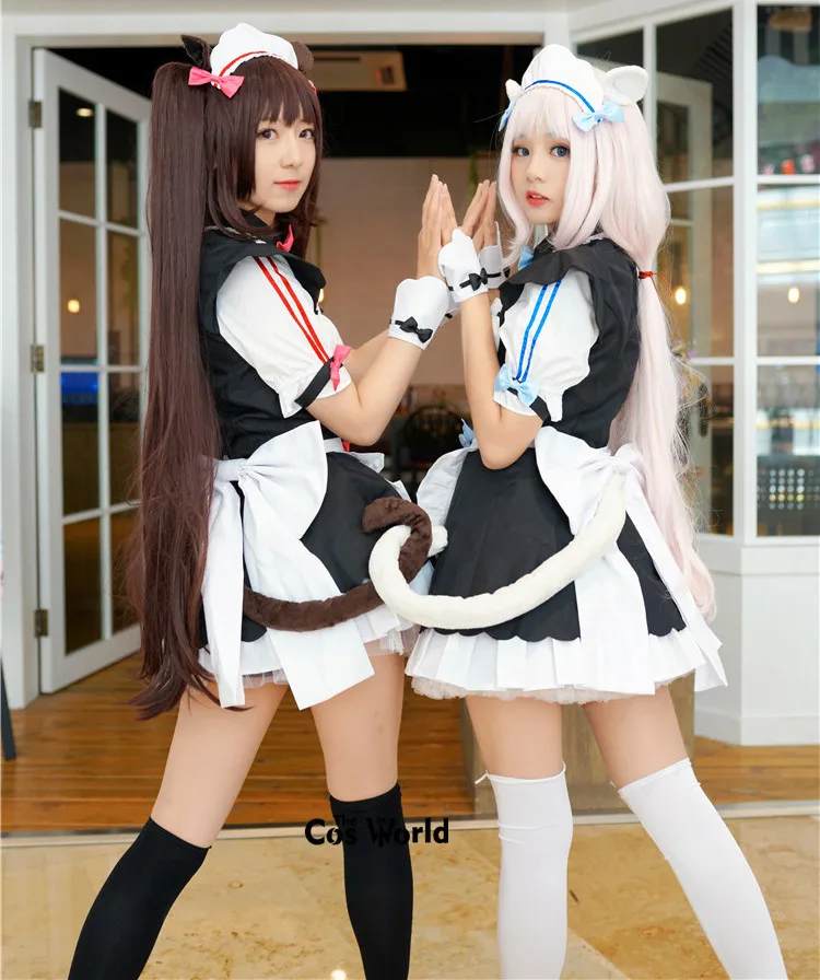 NEKOPARA OVA Chocola Vanilla Maid Apron Dress Uniform Outfit Anime Customize Cosplay Costumes image 2
