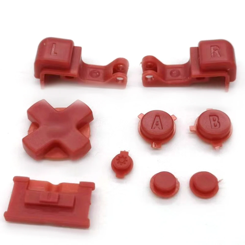 50 kits Red Plastic A B Select Start L R Buttons D Pad For GBA SP Full Button Set