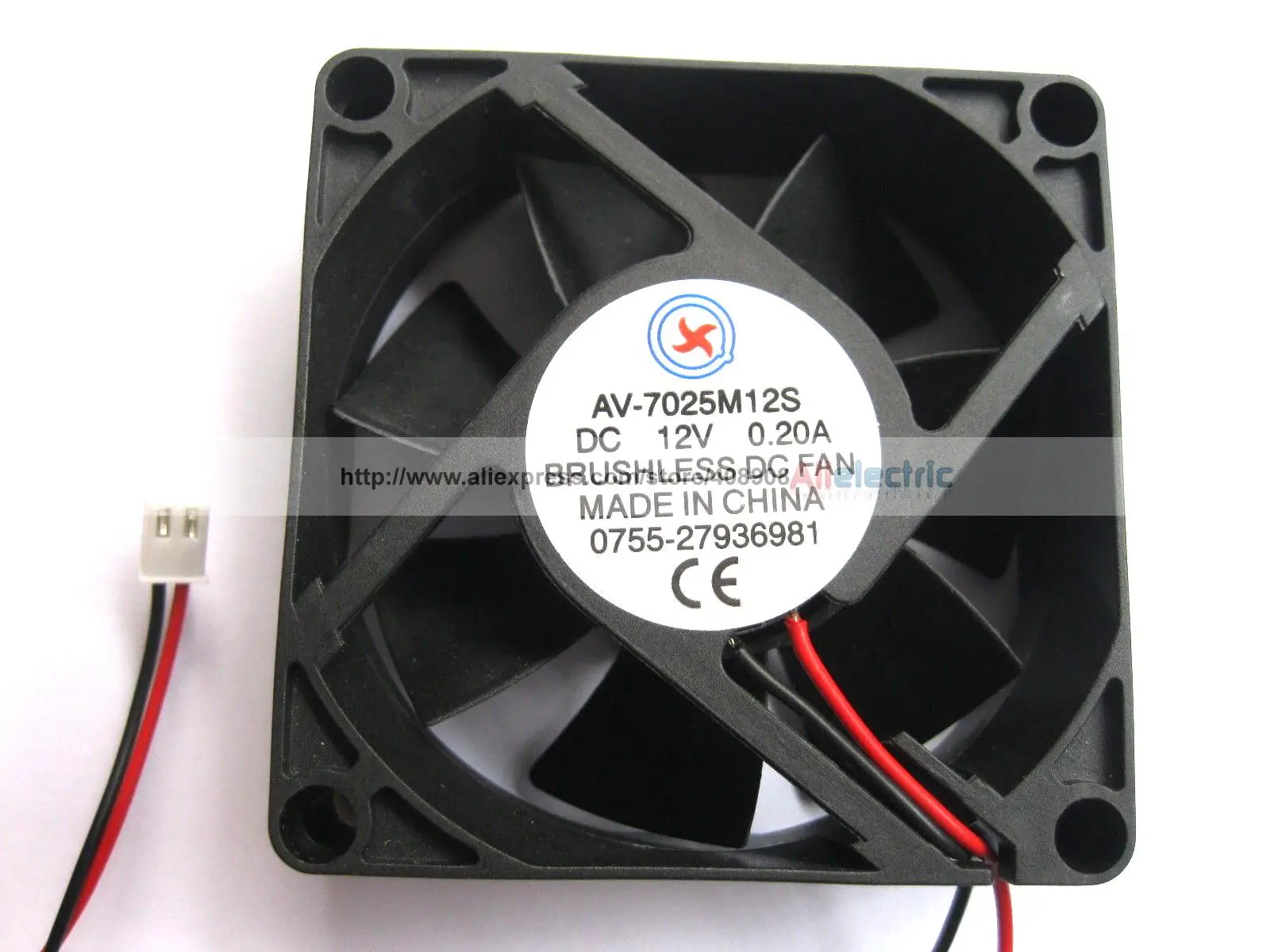 5 Pcs Brushless DC Cooling Fan 7 Blade 12V 7025s 70x70x25mm