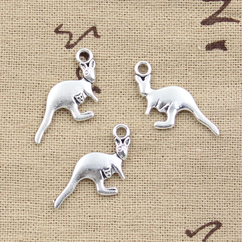 30pcs Charms Kangaroo 21x19mm Antique Silver Color Plated Pendants Making DIY Handmade Tibetan Silver Color Jewelry