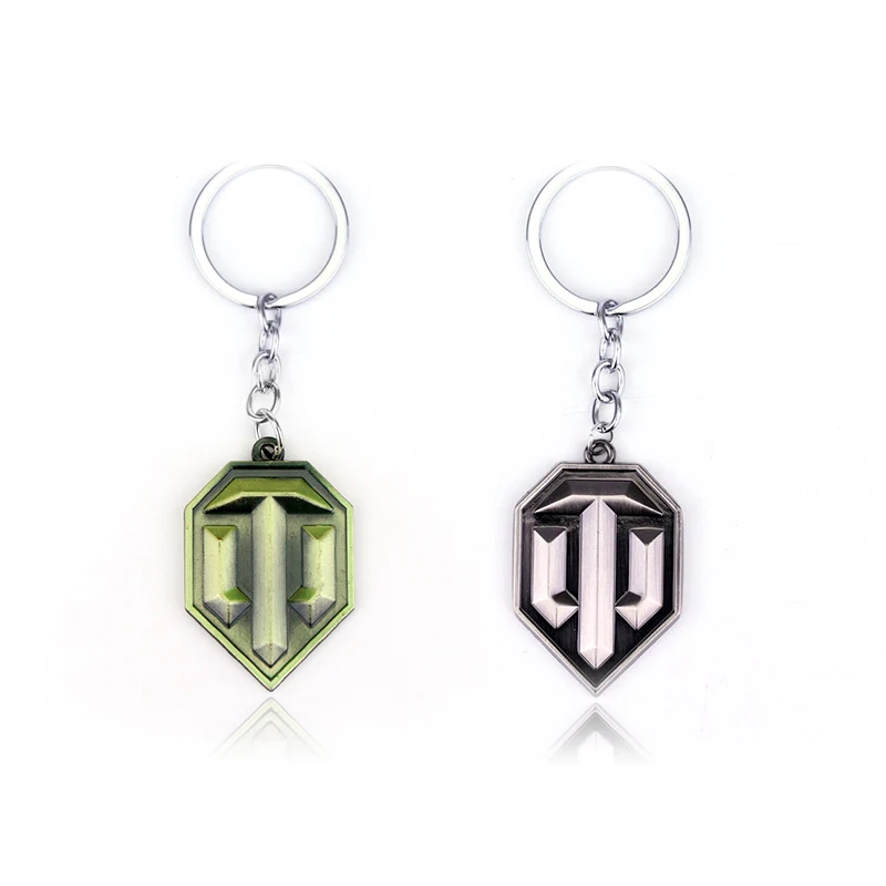 Game WOT World Of Tanks Keychain Men Vintage Tank Car Key Chain Bag Charm Key Ring Male Souvenir Gift Jewelry Trinket Jewelry