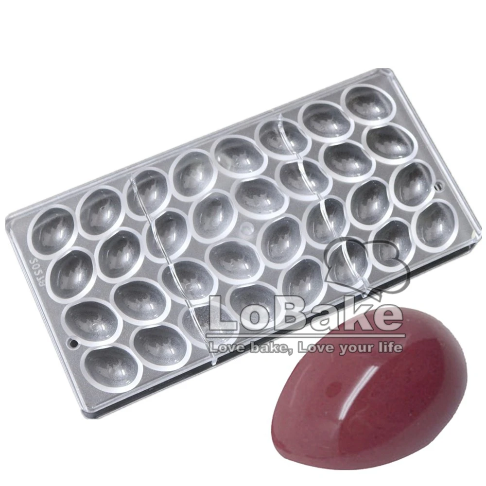 32 cavities shell conch shape smooth surface PC Polycarbonate chocolate mould for home cake tools