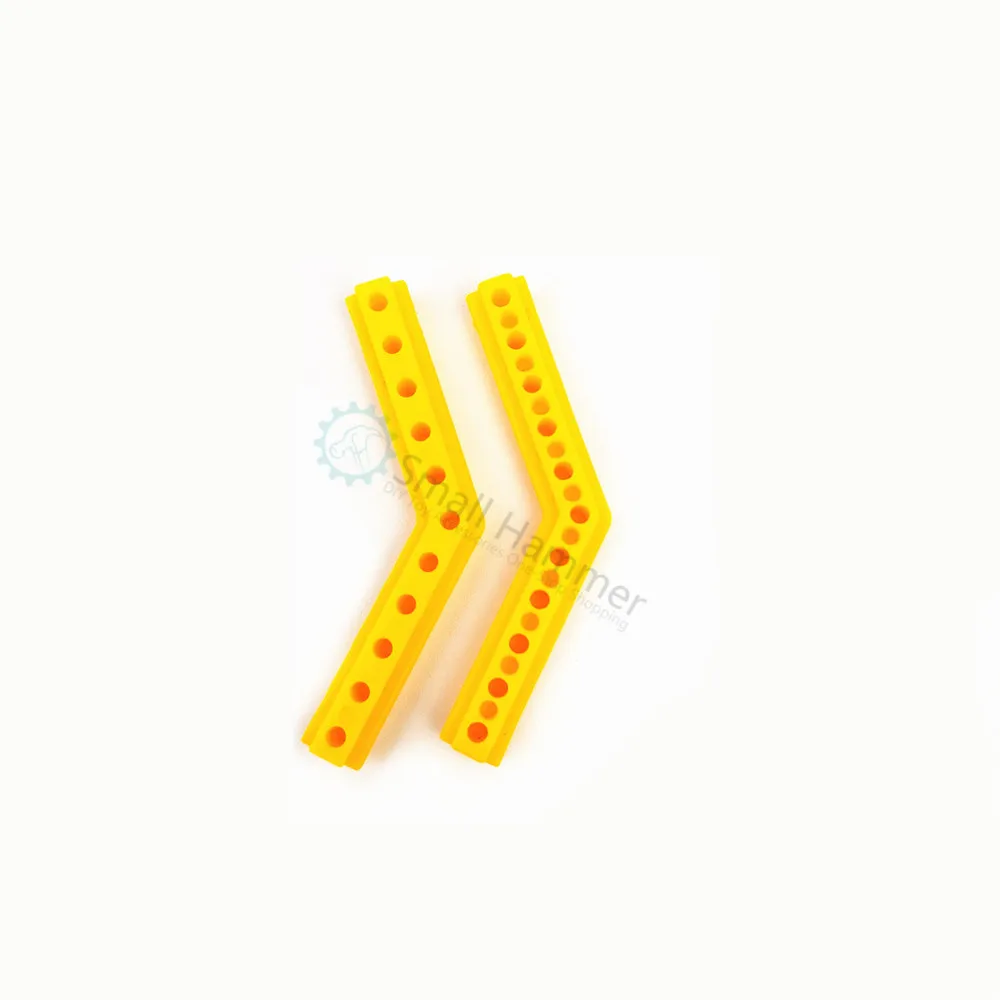 10pcs 7*7*53mm yellow/blue/green angle pole 135 degree angle pole single angle technology building blocks