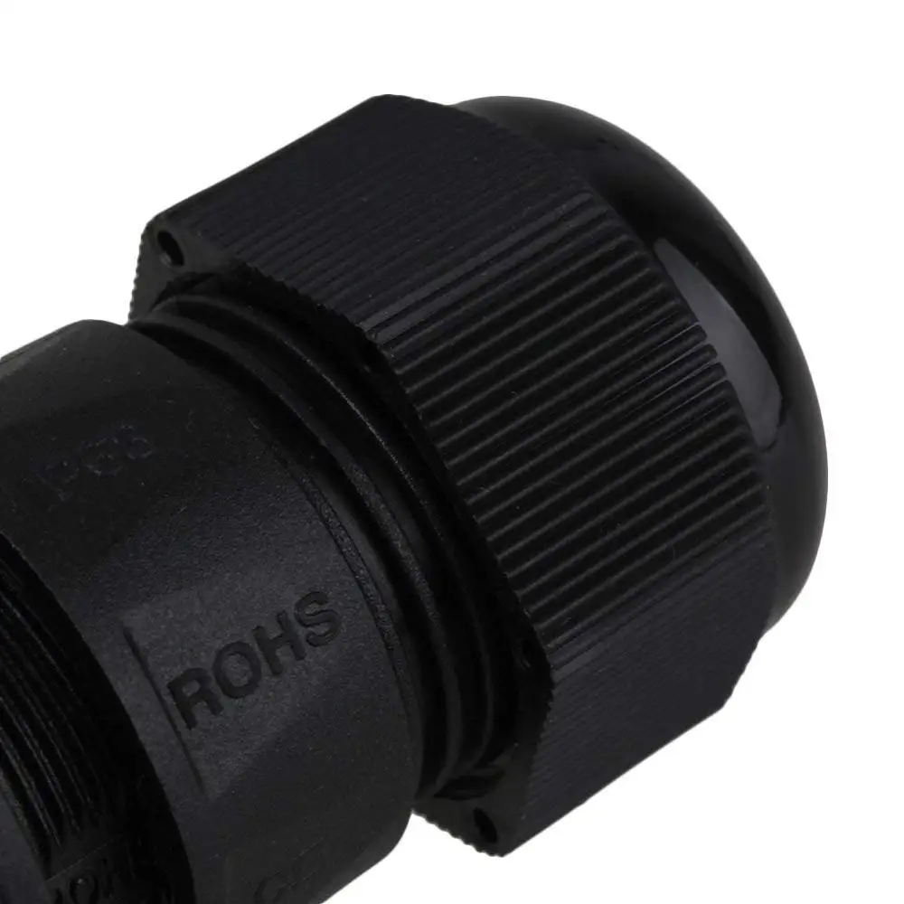 8 sztuk Ethernet LAN czarna ochrona IP68 M20 nadziewanie nakrętka zabezpieczająca zewnętrzne plastikowe RJ45 AP wodoodporne złącze dławika kablowego