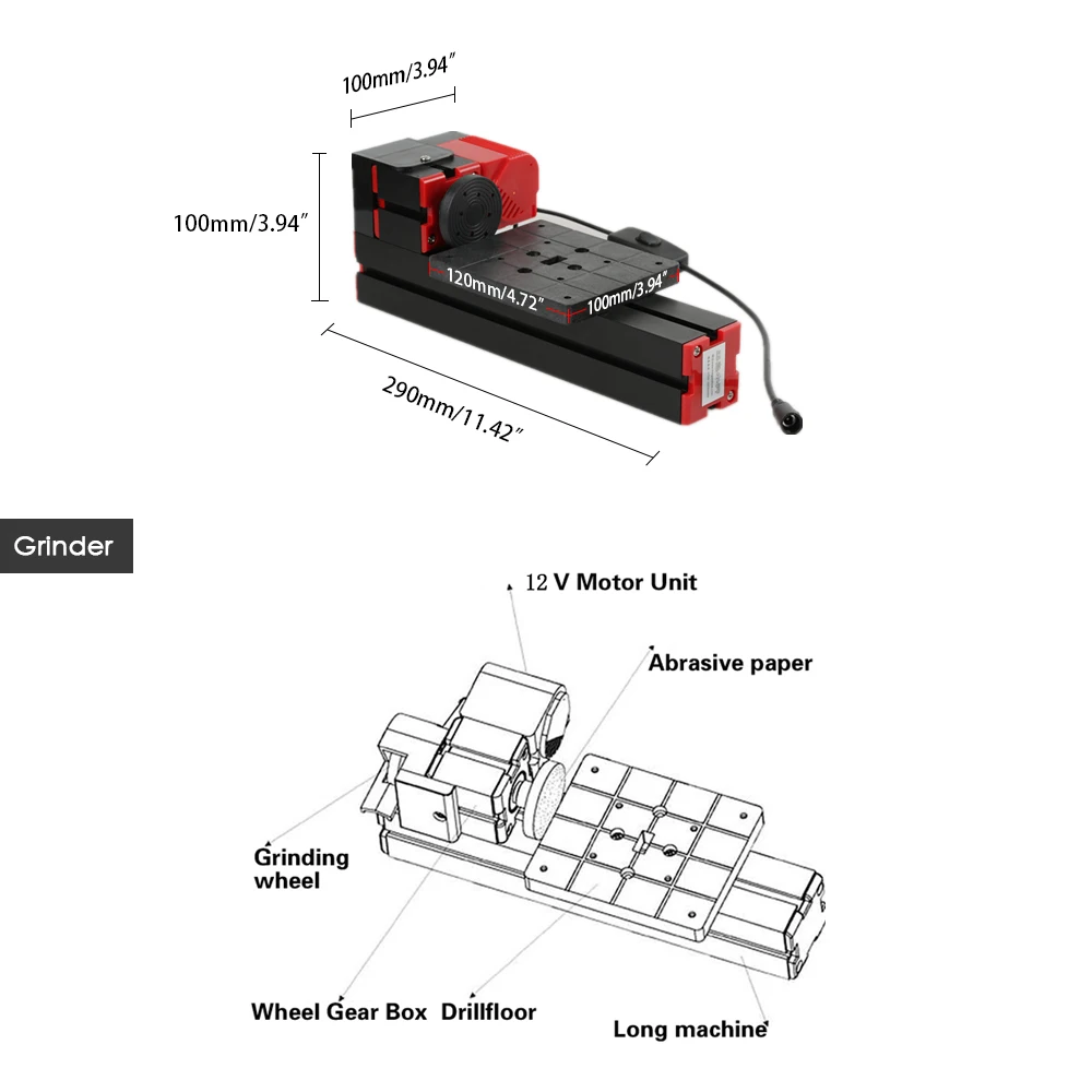 Mini لتقوم بها بنفسك 6 في 1 متعددة الوظائف بمحركات محول بانوراما طاحونة الحفر البلاستيك مخرطة معدنية مخرطة الخشب ماكينة نشر