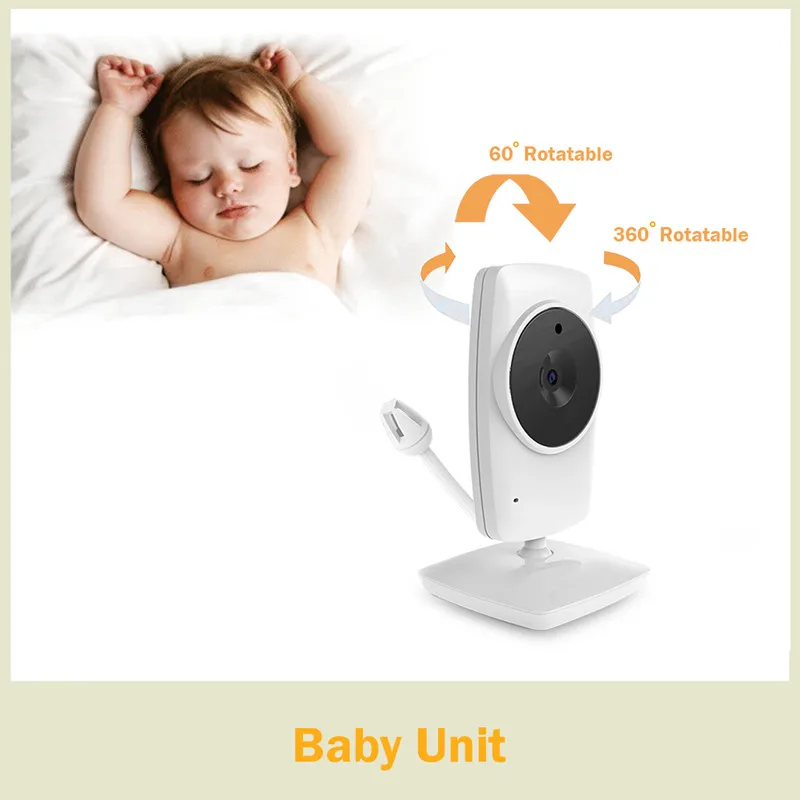 Baby Monitor sem fio Câmera de Segurança, Vídeo e Áudio Night Vision, babá eletrônico, 2 Way Talk, 3,2\