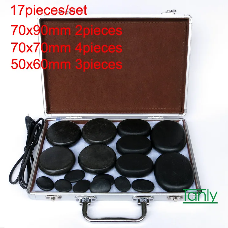 

Hot spa rock basalt stone Massage stones massage lava Natural massage stone set with heater box CE and ROHS