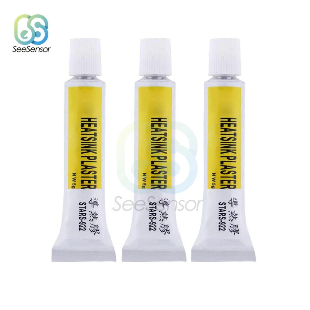 

3pcs 5g STARS-922 Heatsink Plaster Thermal Grease Adhesive Cooling Paste Strong Adhesive Compound Glue For Heat Sink