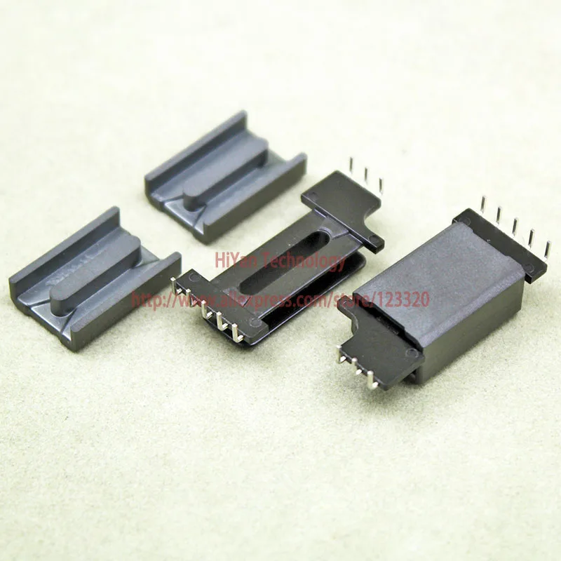 10sets/lot EDR2009 PC95 Ferrite Magnetic Core and 5Pins + 3Pins Plastic Bobbin Customize Voltage Transformer