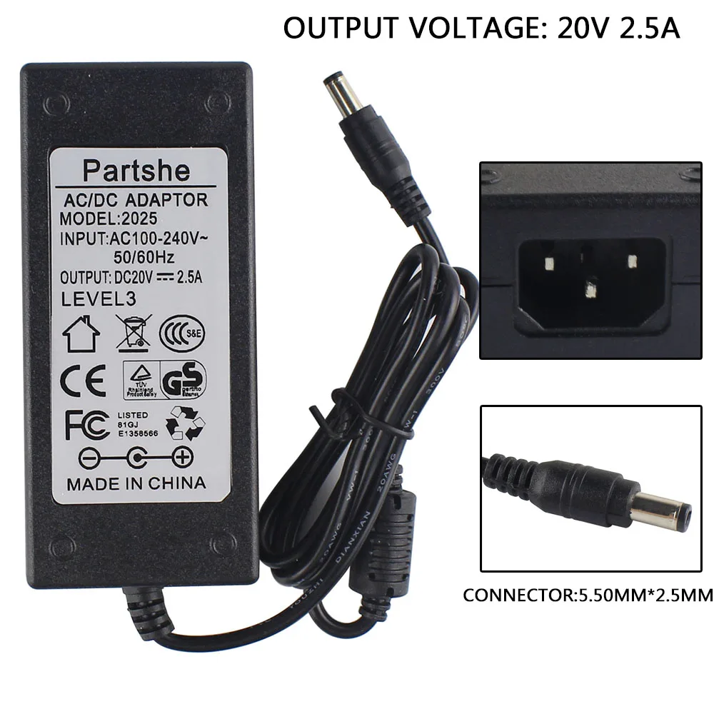 

New 20V 2.5A 5.5mm*2.5mm 50-60Hz Power Adapter For Zebra TLP2844 LP2844 TLP2824 LP2824 TLP3844 LP3844 Printer power supply