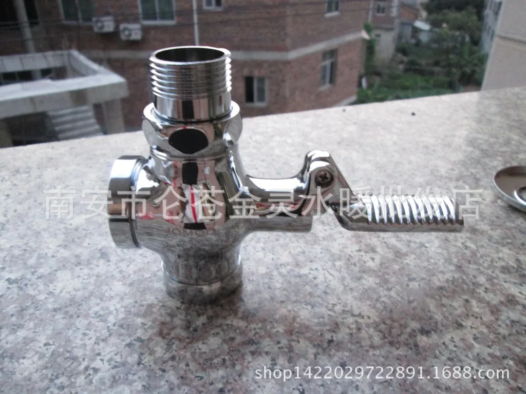 

Full copper pedal four-way flush valve pedal flushing device squatting pool self-closing delay valve large flush valve