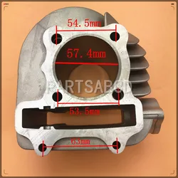 57.4mm GY6 150CC 180CC Cylinder With Piston Sets Scooter Moped ATV Parts