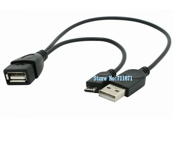 With the power supply MICRO USB HOST OTG Cable 5P Micro OTG Line Mobile /Phone tablet MID UMPC e-books connect U Disk USB device