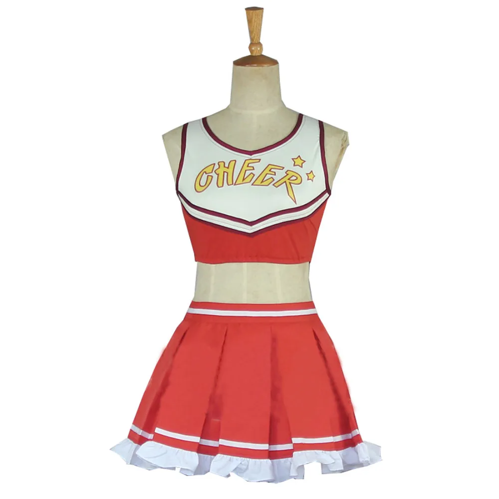 2017 Sword Art Online Cheerleader Asuna Cosplay Costume Uniform Outfit Cheer Dress