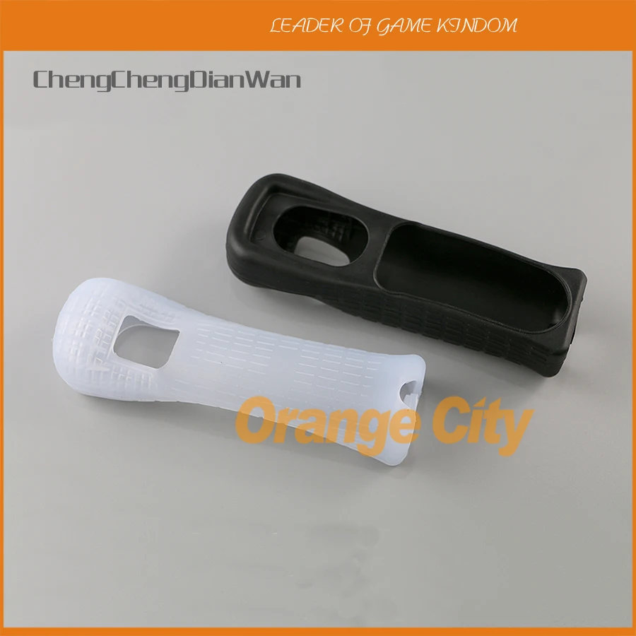 

ChengChengDianWan Silicone Rubber Case Cover For Wii Remote Controller Soft Silicone Skin Shell for Nintendo Wii Remote10pcs/lot