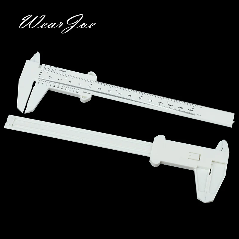 

Convenient Plastic Caliper Vernier Gauge Micrometer 150mm/6" For Jewelry Ring Beads Gemstones Pearl Jewellery Store Counter Top