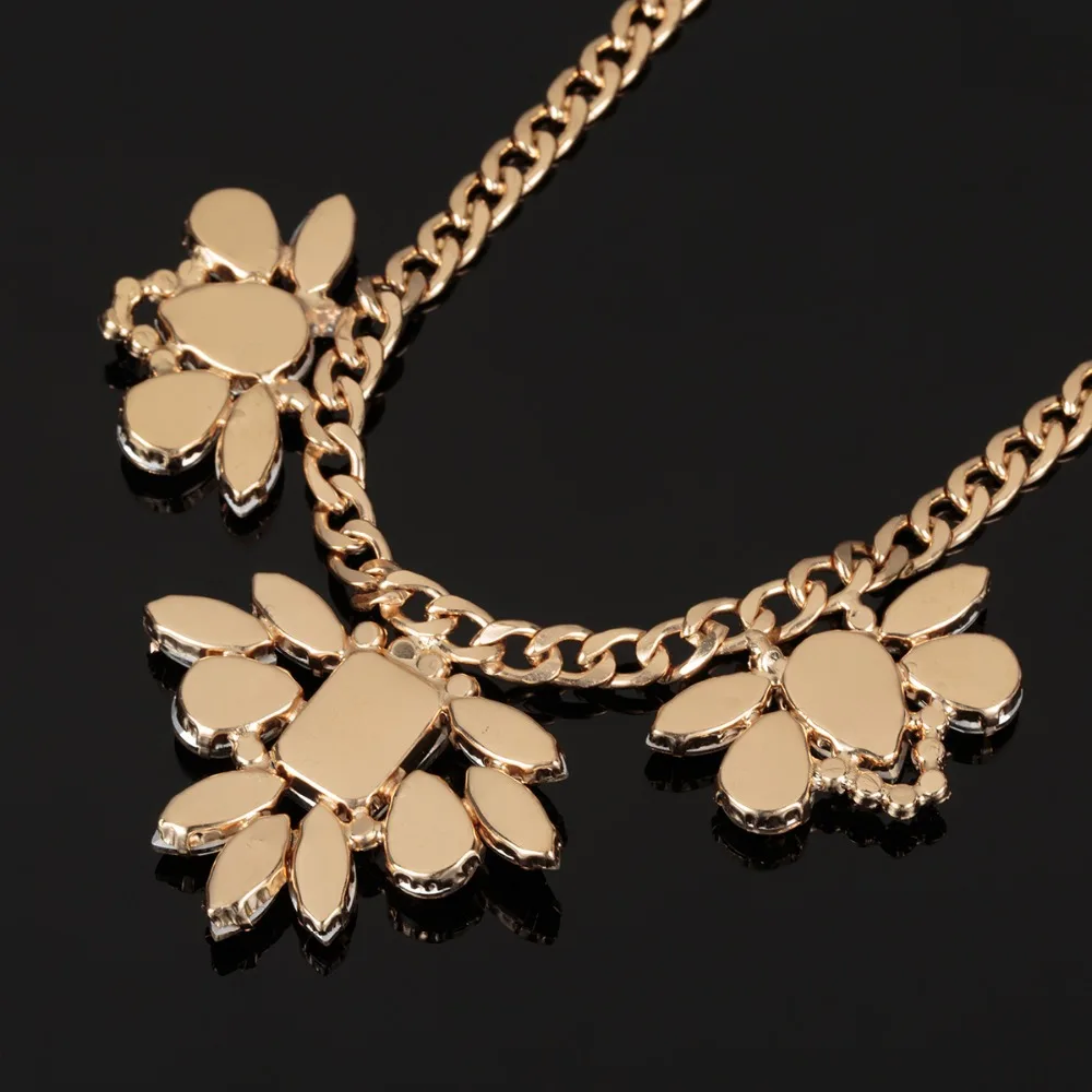 New Luxury Fashion Brand of Women jewelry Crystal Necklaces & Pendants Large Collar statement necklace N315