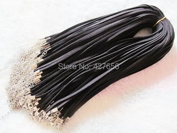 

100pcs 3X420mm 16 Colors Korea Faux Suede Leather Necklace Cord String Rope,Extender Chain,Lobster Clasp,DIY Accessory