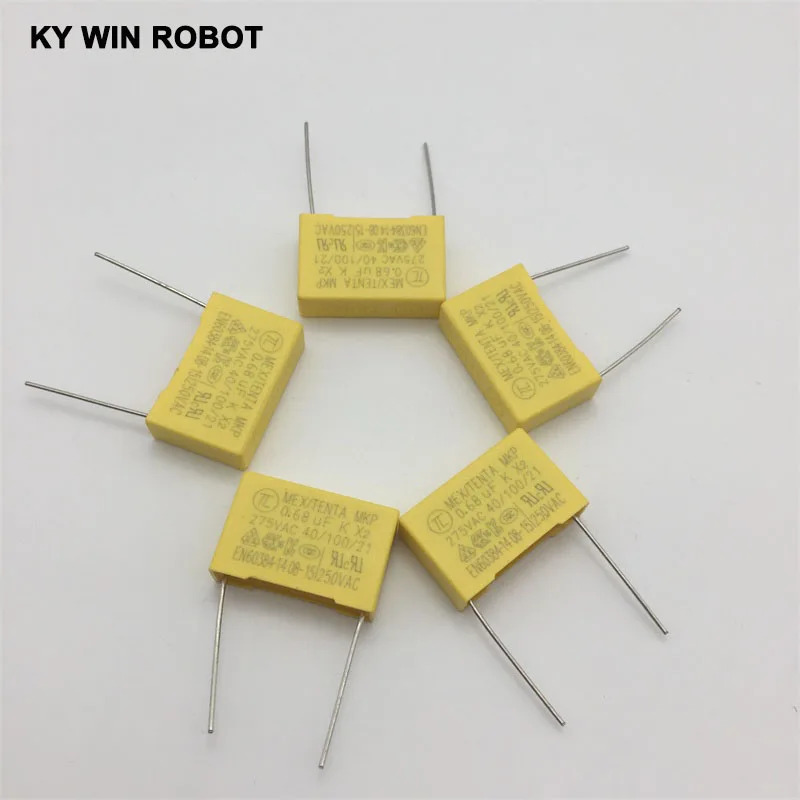 5pcs spacing 22MM 275V 684K 0.68UF 680NF safety capacitor