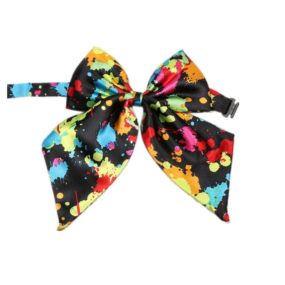 hot sale fashion polyester leopard print bow tie for women butterfly ascot necktie cravat