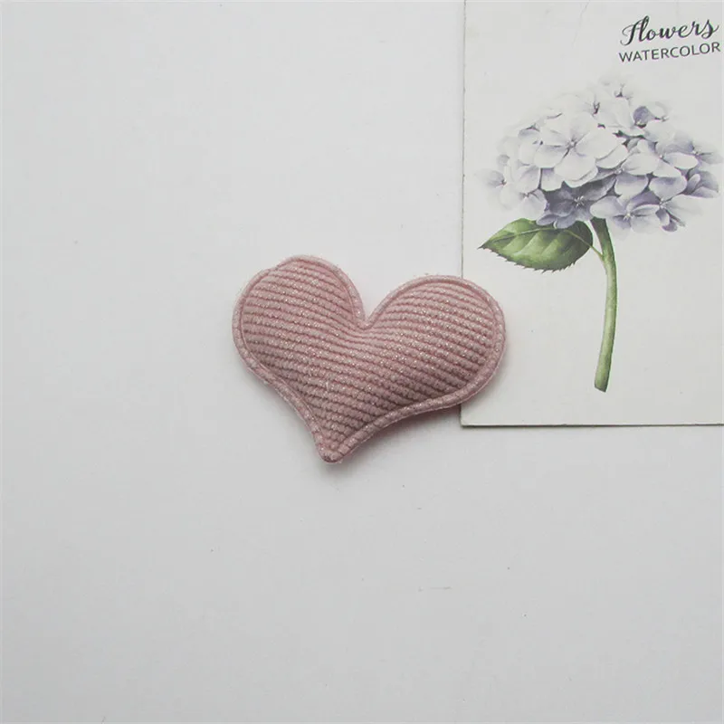 30 Stück/Los 5*4cm gestreifte Herz-Pads, Aufnäher, Applikationen für Bastelarbeiten, Kleidung, Nähzubehör, DIY-Haarspangen-Accessoires – Detail 4