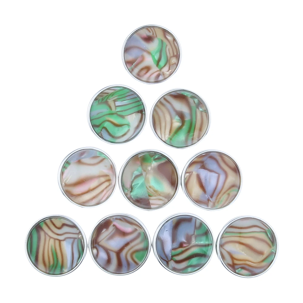 10pcs/lot 18mm Snaps Jewelry Multicolor Mixed Cat Eyes Stone Snap Buttons For Xinnver Snap Jewelry ZD023