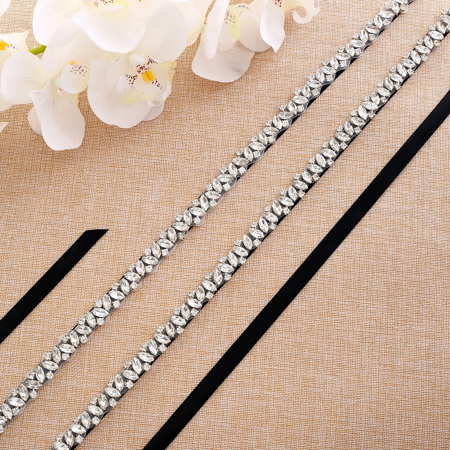 Diamond Belt  Silver Rhinestone Wedding Belt Sash Crystal Bridal Belt For Wedding Gown Y135S