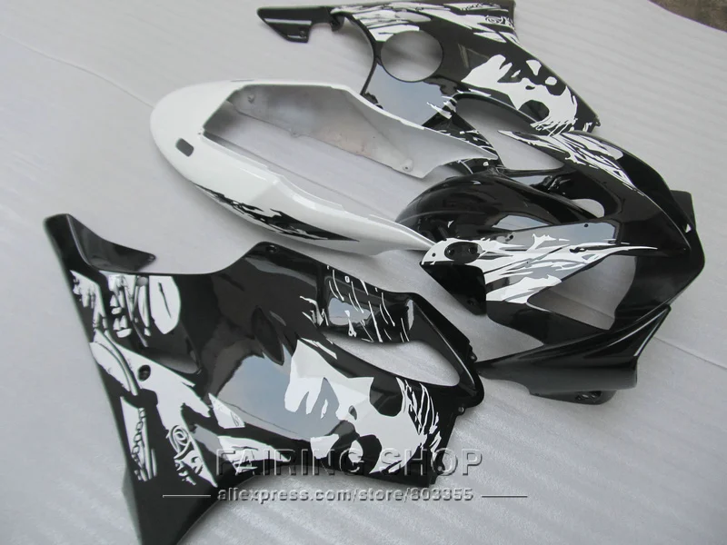 Best Fairings for Honda CBR 600F4i 2004 2005 2006 2007 ( scrawl white&black ) Injection Fairing kit Cbr 600 f4i 04 05 06 07 ll09